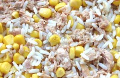 鲔鱼,米,玉米,米饭沙拉,白米,意大利调味饭,煮食,纹理效果,海产,明亮