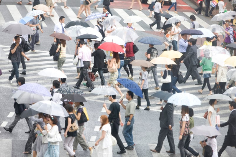 人行横道,人,十字形,全向十字路口,涉谷区,水平画幅,日本,群众,城市,横越