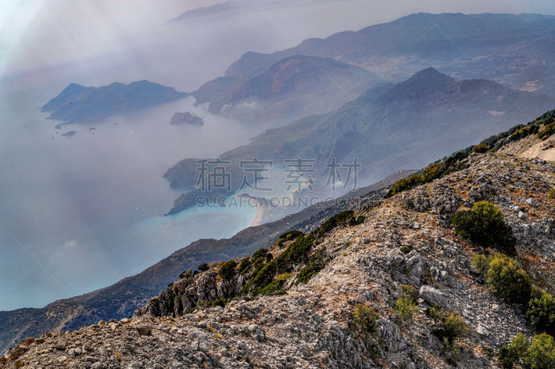 穆拉省,斐提耶,俄鲁丹尼斯,风景,山,海滩,土耳其,旅途,热带气候,海岸线