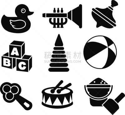 玩具,球体,金字塔形,球,背景分离,大桶,小的,立方体形状,儿童,装饰鸭
