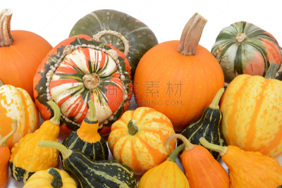 南瓜,南瓜属,葫芦,洋葱花,堆,土耳其式帽子瓜,笋瓜,水平画幅,绿色,橙色