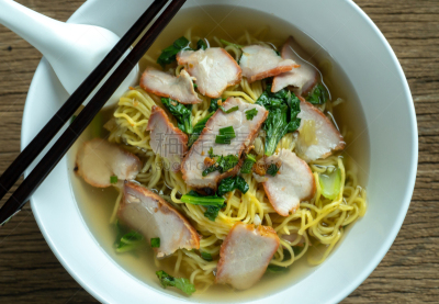 蔬菜,碗,红色,猪肉,面条,传统,清新,馄饨,烤的,食品