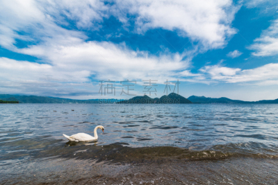 湖,日本,北海道,户矢子,水,天空,美,里山,水平画幅,无人