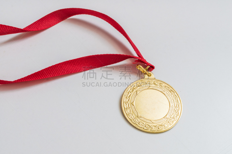 黄金,奖牌,白色背景,奖杯,水平画幅,第一名,金属,证章,奥林匹克飞船,运动