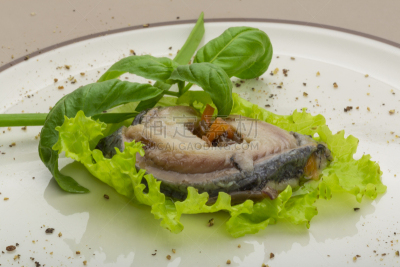 肉片,鲱鱼,水平画幅,无人,洋葱,开胃品,膳食,海产,小吃,特写
