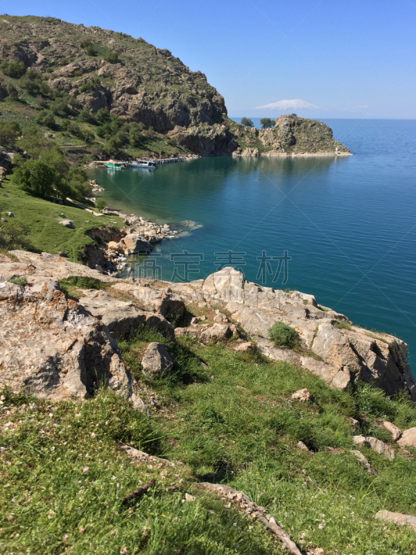 阿克达玛岛,土耳其,凡恩湖,安那托利亚东部,垂直画幅,水,凡,安纳托利亚,无人,古老的