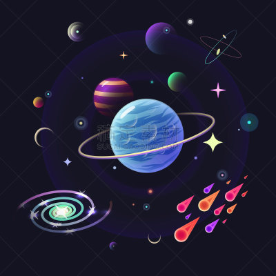 行星,背景,闪亮的,太空,矢量,星星,彗星,可爱的,有序,螺线