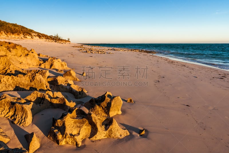 海滩,岩石,沙子,夏天,异国情调,石材,热带气候,著名景点,海景,成一排