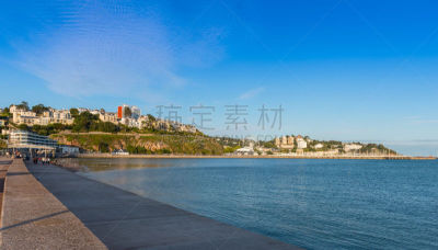 拓闺市,看风景,在上面,德文郡,留白,旅游目的地,水平画幅,无人,蓝色,英格兰