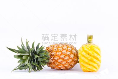 熟的,分离着色,菠萝,食品,健康食物,水果,白色背景,甜食,枫树的翅果,营养成分标签