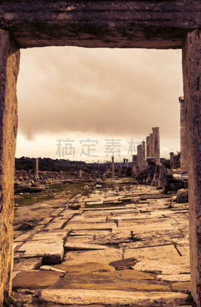 佩尔格,土耳其,过去,alexander the great,圆形剧场,垂直画幅,建筑,无人,户外,废墟