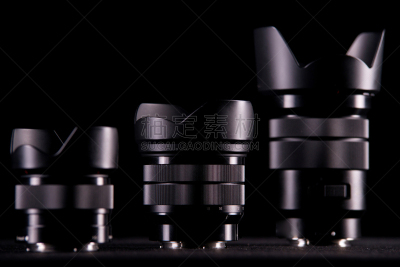 透镜,数码相机,三个物体,黑色背景,数字化显示,商务,暗色,唱片,技术