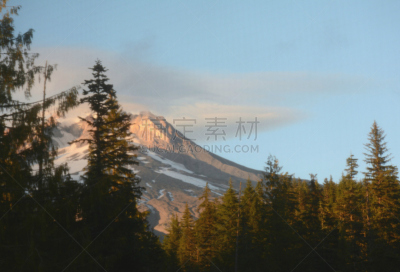 夏天,山,风景,自然,天空,俄勒冈州,俄勒冈郡,水平画幅,雪,无人