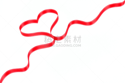 缎带,心型,水平画幅,纺织品,无人,抽象,浪漫,华丽的,想法,红色