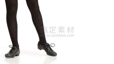 踢踏舞,腿,裤袜,圣伯纳犬,黑色,古典戏剧,白色背景,部分,背景分离,鞋子