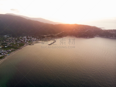 海滩,风景,航拍视角,巴勒克埃西尔,海湾,无人机,土耳其,水,水平画幅,沙子