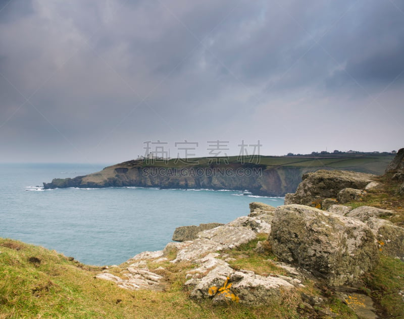 英国,地形,莫斯特,南,蜥蜴角,陆地,海岬,天空,康沃尔,水平画幅