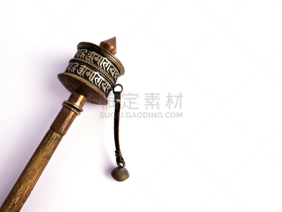 转经筒,白色背景,分离着色,纺锤,马尼,曼图亚,朝拜者,经幡,欲望,纪念品