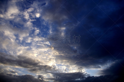 天空,蓝色,云,美,水平画幅,纹理效果,巨大的,户外,云景