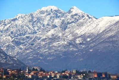 雪,冬天,马祖尔湖,意大利,与众不同,水,天空,水平画幅,无人,海岸地形