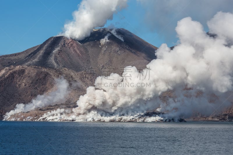 火山,雪,水,水平画幅,无人,火山地形,科学,岩层,偏远的,户外