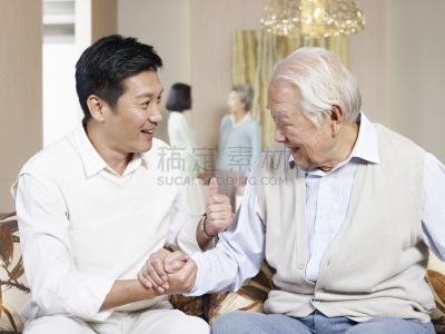 父亲,儿子,成年的,老年人,岳父或公公,女婿,新加坡,家庭,父母,东亚人