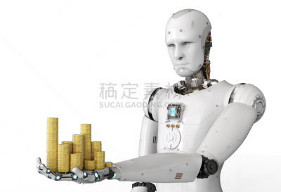 自动的,电子人,黄金,拿着,纸牌屋,存钱罐,手牵手,美国,水平画幅,椒类食物