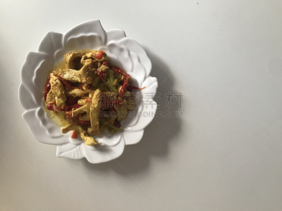 咖喱,酱汁,自制的,白色,鸡肉,盘子,牛奶,香料,芫荽叶,食品