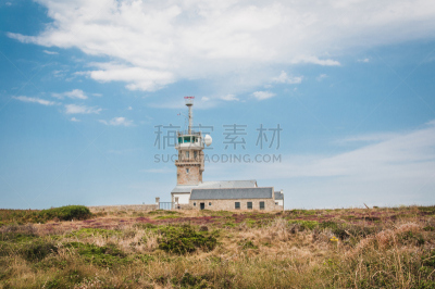 布列塔尼,赫兹海岬,气象站,欧洲,菲尼斯泰尔省,前灯,法国,环境,图像,海洋