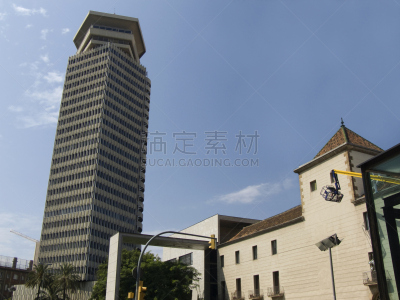 巴塞罗那,建筑外部,结肠,威尔港口,巴塞罗那港口,兰布拉大道,外立面,水平画幅,工作场所,无人