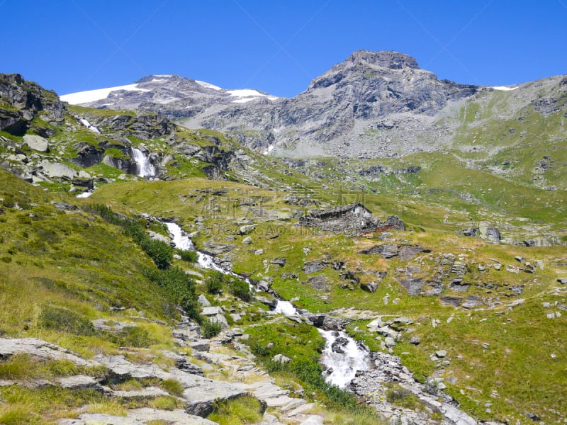 阿尔卑斯山脉,法国,瓦迪西耶,蒂涅,水平画幅,绿色,地形,山,无人