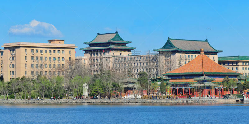 北海公园,全景,水平画幅,建筑,无人,城市天际线,户外,湖,都市风景,北京