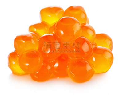 白色背景,红鱼子酱,分离着色,鱼子酱,水平画幅,无人,开胃品,膳食,海产,小吃