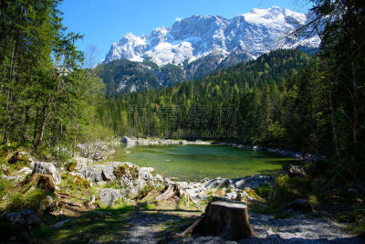 艾博湖,湖,楚格峰,自然美,风景,著名景点,蒂蒂湖,黑森林,水,天空