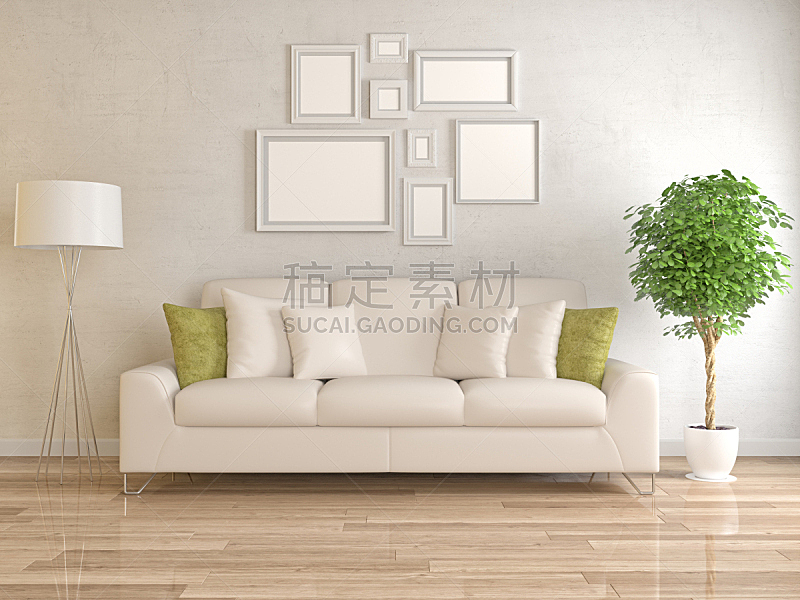 相框,起居室,墙,极简构图,沙发,住宅房间,边框,地板,灰色,水平画幅