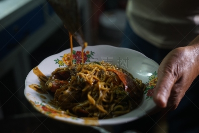 咖喱,海产,螃蟹,亚齐省,三重县,面条,煮食,锅,商业厨房,低碳水化合物饮食