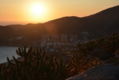 无人,希腊,2015年,图像,户外,基克拉迪群岛,水平画幅,海洋,ios,山