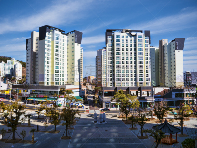 韩国,城市,丽水,户外,平坦的,社区,多样,南,工业,工程