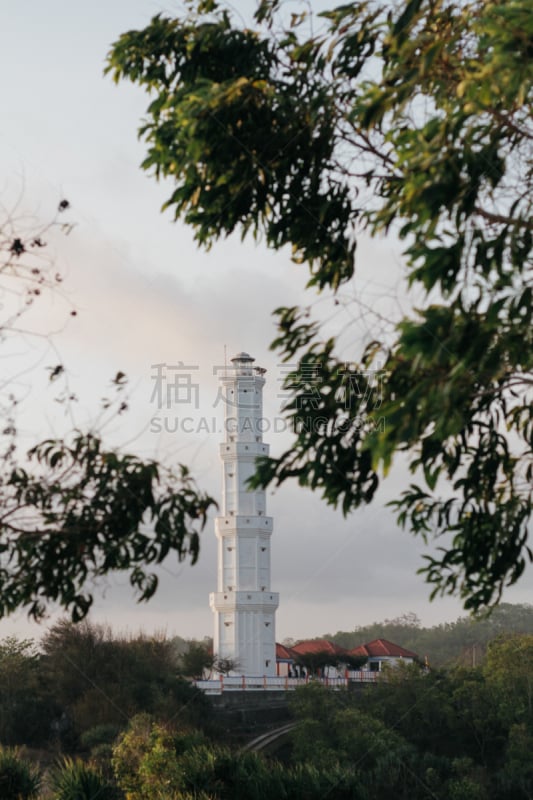 塔,都市风景,男爵,海滩,无人,日惹特区,垂直画幅,图像,印度尼西亚,树