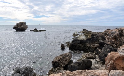 地形,石灰石,cape peron,水,天空,西澳大利亚,水平画幅,岩石,印度洋,无人
