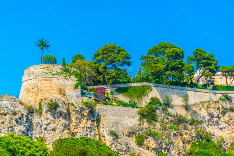 海港,摩纳哥,古城,看风景,特拉华,外立面,水平画幅,山,王子,传统