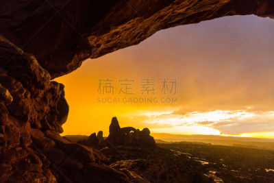 犹他,秋天,沙漠,雨,乌云,马蹄弯,野生白山羊,著名自然景观,全球变暖,贝瑞丝峡谷