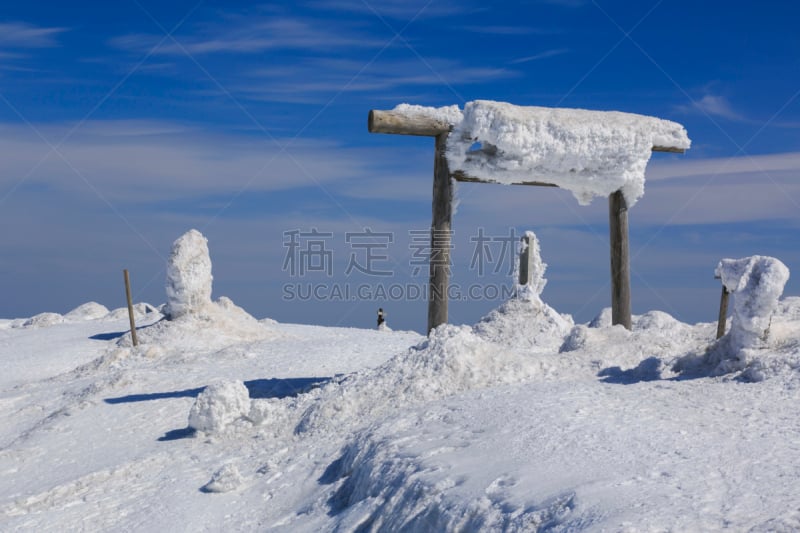 佐阿山脉,山,神殿,冬季运动,水平画幅,无人,2015年,山脉,鸟居,摄影