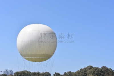 热气球,白色,飞艇,游乐园设施,气球旅行,2015年,风,休闲活动,水平画幅,气球