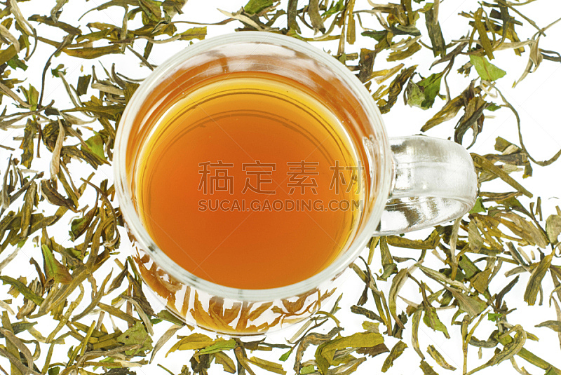 茶叶,茶树,水平画幅,无人,干花,干的,饮料,白色,瓷器,中国
