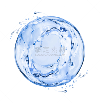 球体,水,白色背景,圆形,球,涡,漩涡形,液体,平滑的,湿