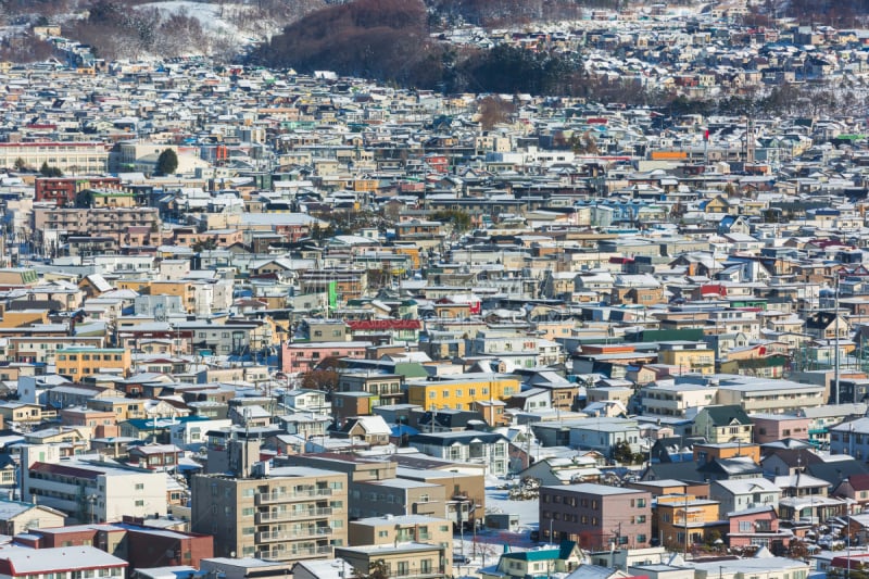 都市风景,背景,雪,市区,冬天,天空,吉尔福德市,水平画幅,无人,古老的