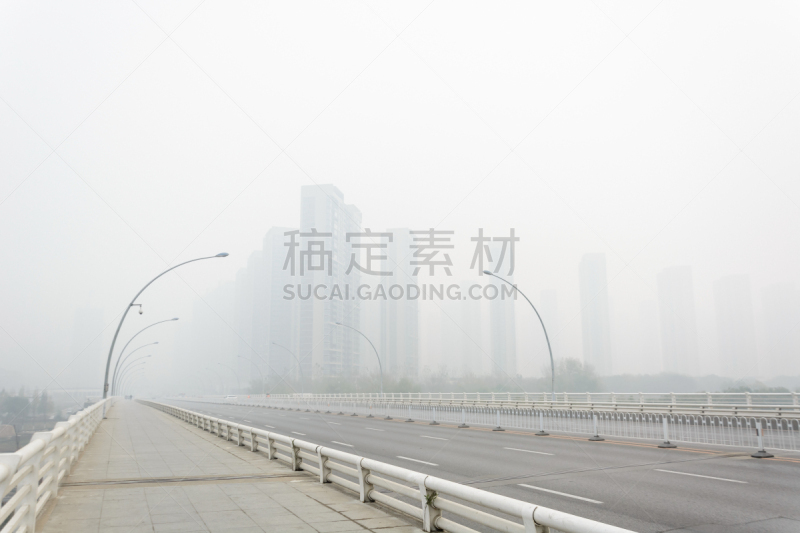 热霾,重的,天气,沈阳,辽宁省,水平画幅,无人,陆用车,交通,拆毁的