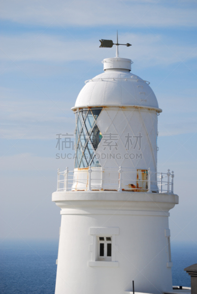 灯塔楼,潘迪安,垂直画幅,天空,康沃尔,蓝色,大西洋,海洋,白色,照明设备