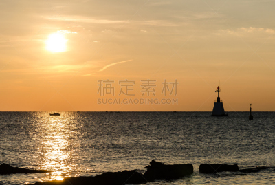 乌玛格,自然美,水,水平画幅,岩石,无人,蓝色,建筑外部,户外,日落